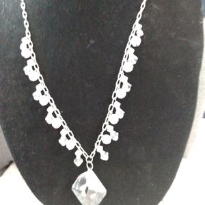 Custom Swarovski crystals necklace, large pendant